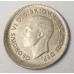 AUSTRALIA 1952 . THREEPENCE . ERROR . MISSING PART OF COLLAR . OFF CENTRE